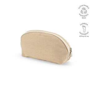 Promotivna toaletna torbica zapremnine 1,5 L od juta materijala, bež boja | Poslovni pokloni