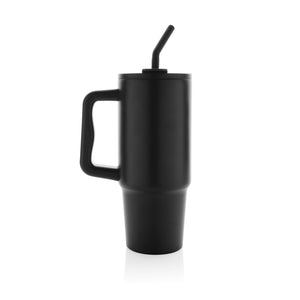 Promo termo boca od recikliranog nehrđajućeg čelika, 900ml, crne boje | Poslovni pokloni