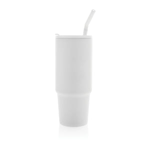Promidžbena termo boca od recikliranog nehrđajućeg čelika, 900ml, bijele boje | Poslovni pokloni