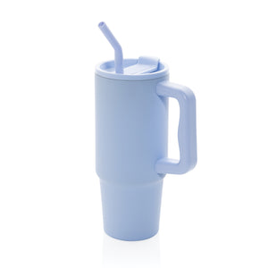 Promotivna termo boca od recikliranog nehrđajućeg čelika, 900ml, plave boje | Poslovni pokloni