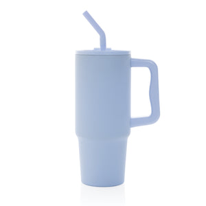 Reklamna termo boca od recikliranog nehrđajućeg čelika, 900ml, plave boje | Poslovni pokloni