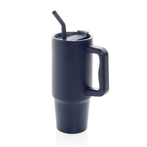 Promotivna termo boca od recikliranog nehrđajućeg čelika, 900ml, navy plave boje | Poslovni pokloni