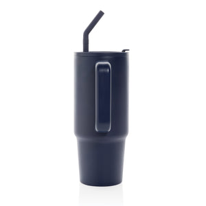 Reklamna termo boca od recikliranog nehrđajućeg čelika, 900ml, navy plave boje | Promidžbeni pokloni