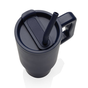 Promidžbena termo boca od recikliranog nehrđajućeg čelika, 900ml, navy plave boje | Reklamni pokloni