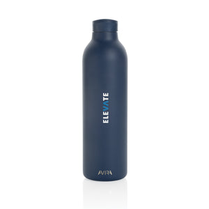 Promidžbena reciklirana vakuumska boca od nehrđajućeg čelika 1000ml, navy plave boje s tiskom logotipa | Poslovni pokloni | Promo pokloni