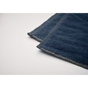 Promotivni eko jacquard ručnik od reciklirane tkanine, 500 gr/m², navy plave boje | Promotivni pokloni