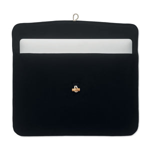 Promo pamučna torbica za 15" prijenosno računalo, 220 gr/m², crne boje | Poslovni pokloni