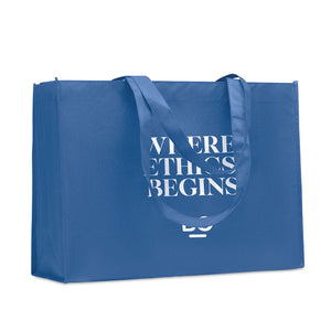 Promo torba za kupovinu ili plažu od RPET netkanog materijala,royal plave boje s tiskom logotipa | Poslovni pokloni
