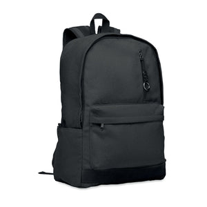 Promotivni ruksak za 15" laptop od reciliranog platna, crne boje | Poslovni pokloni