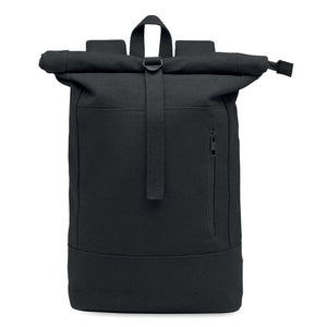Reklamni rolltop ruksak za 15" prijenosno računalo, crne boje | Poslovni pokloni