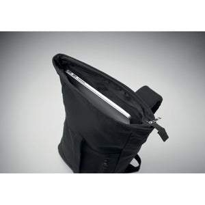 Promidžbeni rolltop ruksak za 15" prijenosno računalo, crne boje | Poslovni pokloni