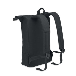 Promo rolltop ruksak za 15" prijenosno računalo, crne boje | Poslovni pokloni