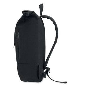 Promotivni rolltop ruksak za 15" prijenosno računalo, crne boje | Promidžbeni pokloni