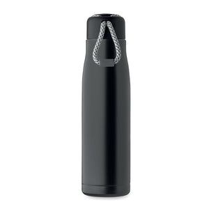 Promotivna boca od recikliranog nehrđajućeg čelika, 500ml, crne boje | Reklamni pokloni