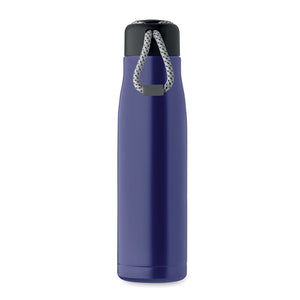 Promotivna boca od recikliranog nehrđajućeg čelika, 500ml, royal plave boje | Reklamni pokloni