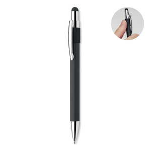 Promotivna aluminijska kemijska olovka sa spinner funkcijom, crne boje | Poslovni pokloni