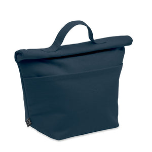 Promotivna termo torba za ručak od recikliranog materijala, navy plave boje | Poslovni pokloni