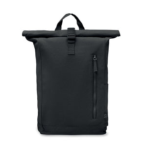 Promotivni roll top ruksak, crne boje | Reklamni pokloni