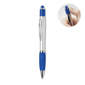 Promotivna stylus kemijska olovka s okretnim mehanizmom i spinner funkcijom, plave boje | Poslovni pokloni