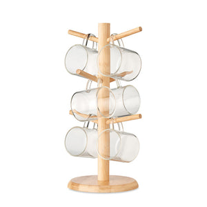 Promotivni set šalica sa stalkom od bambusa, 200ml | Promo pokloni | Reklamni pokloni