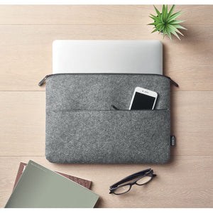 Promotivna navlaka za 14" laptop od RPET filca, sive boje | Reklamni pokloni 