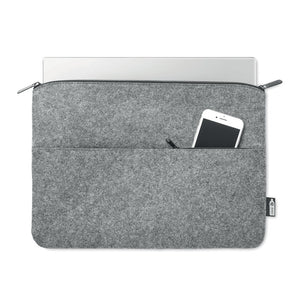 Reklamna navlaka za 14" laptop od RPET filca, sive boje | Poslovni pokloni