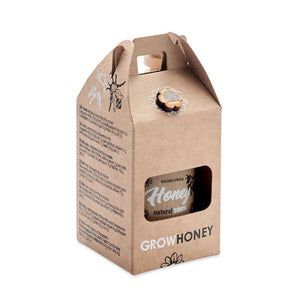 Promotivna staklenka meda od divljeg cvijeća 50 g, smeđe boje | Poslovni pokloni