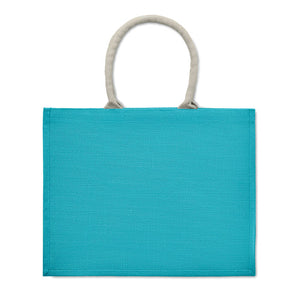 Promotivna torba od jute, tirkizne boje | Promidžbeni pokloni