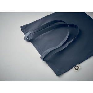 Reklamna vrećica za kupovinu od recikliranog pamuka, 140 gr/m², navy plave boje | Poslovni pokloni