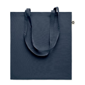 Promotivna vrećica za kupovinu od recikliranog pamuka, 140 gr/m², navy plave boje | Poslovni pokloni
