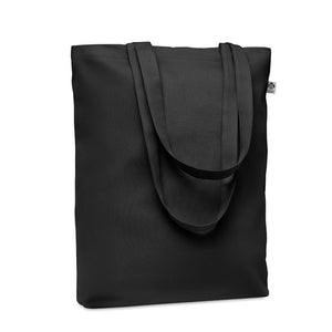 Promotivna platnena torba za kupovinu s dugim ručkama, 270 gr/m², crne boje | Poslovni pokloni