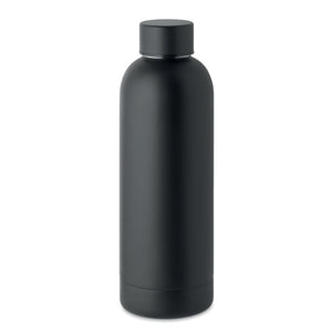Promotivna boca s dvostrukom stijenkom od recikliranog nehrđajućeg čelika, 500 ml, crne boje | Promo pokloni | Reklamni pokloni