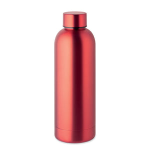 Promotivna boca s dvostrukom stijenkom od recikliranog nehrđajućeg čelika, 500 ml, crvene boje | Promo pokloni | Reklamni pokloni