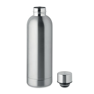 Promotivna boca s dvostrukom stijenkom od recikliranog nehrđajućeg čelika, 500 ml, srebrne boje | Promidžbeni pokloni | Reklamni pokloni