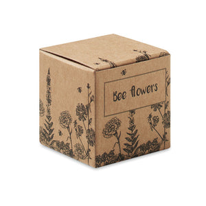 Promotivni set za uzgoj sjemena pčelinjeg cvijeća u kartonskoj kutiji | Reklamni pokloni