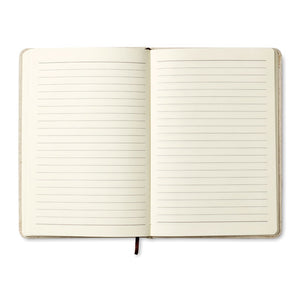 Promotivni notes A5 s tvrdim platnenim koricama, bež boje | Reklamni pokloni
