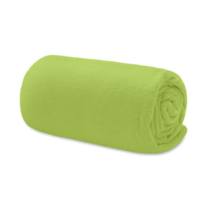 Reklamna eko putna deka od recikliranog PET materijala, zelene limeta boje | Poslovni pokloni