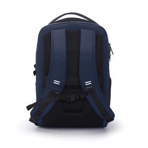 Promotivni ruksak za laptop od recikliranog materijala, navy plave boje za tisak loga | Promo pokloni | Reklamni pokloni