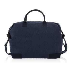 Promotivna luksuzna vikend torba od recikliranog platna, plave boje | Promo pokloni | Poslovni pokloni