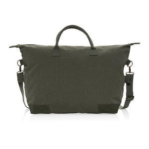 Promotivna luksuzna vikend torba od recikliranog platna, zelene boje za tisak loga | Promo pokloni | Reklamni pokloni