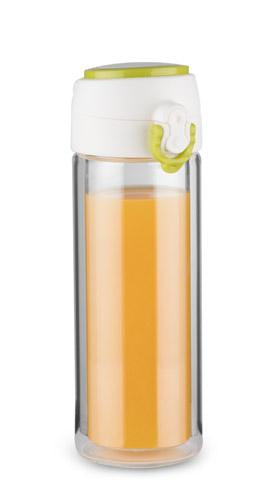 Reklamna staklena boca za vodu, 260 ml, svjetlo zelene boje, za tisak loga | Poslovni pokloni