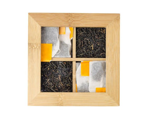 Promotivna kutija za čaj od bambusa, smeđe boje | Poslovni pokloni