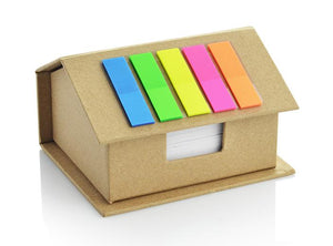 Promotivni set ljepljivih papirića u kutiji u obliku kuće | Poslovni pokloni