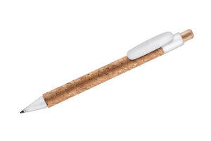 Promotivna kemijska olovka od pluta, bijele boje | Poslovni pokloni