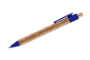 Reklamna kemijska olovka od pluta, plave boje | Poslovni pokloni