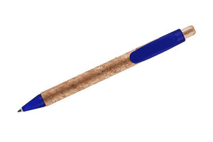Promidžbena kemijska olovka od pluta, plave boje | Poslovni pokloni
