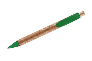 Promidžbena kemijska olovka od pluta, zelene boje | Poslovni pokloni