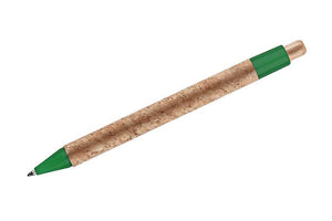 Promotivna kemijska olovka od pluta, zelene boje, za tisak loga | Poslovni pokloni