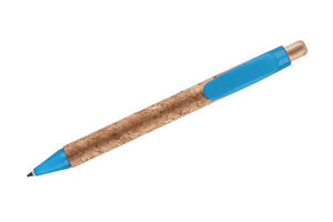 Promidžbena kemijska olovka od pluta, svjetlo plave boje | Poslovni pokloni