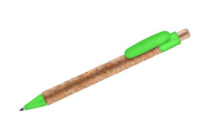 Promotivna kemijska olovka od pluta, svjetlo zelene boje | Poslovni pokloni